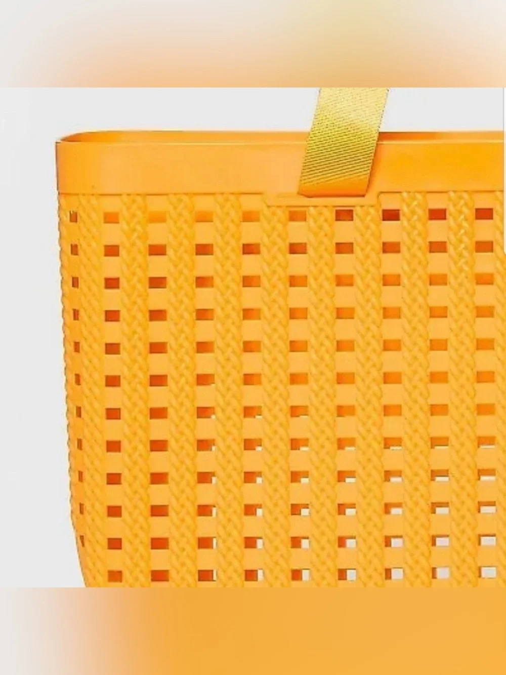 NWOT Shade & Shore Basket Weave Woven Tote Handbag  | Orange | Beach | Travel